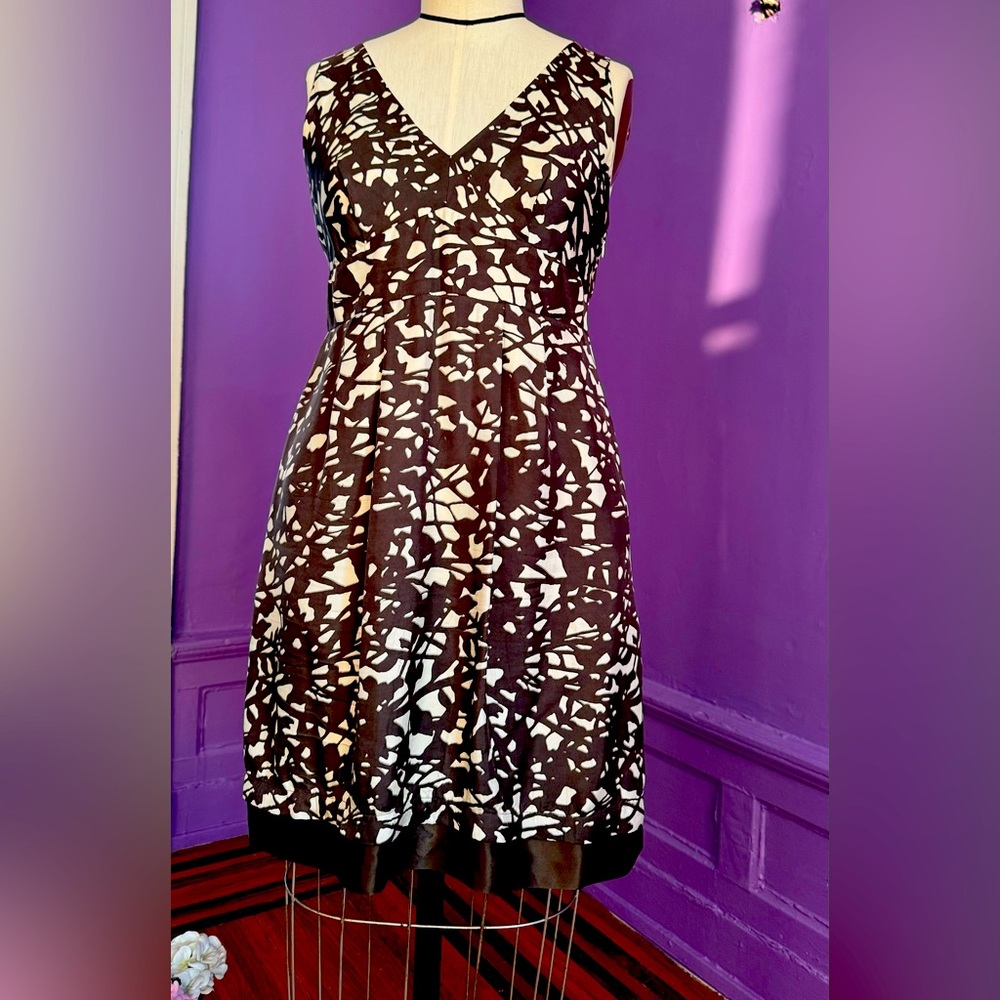 Banana Republic Womens Silk Dress Sheath V Neck Sleeveless.